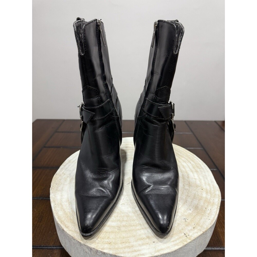 Harley Davidson Womens Black Leather Biker Motorcycle Harness Boots 84217 US 7.5 - Picture 2 of 6